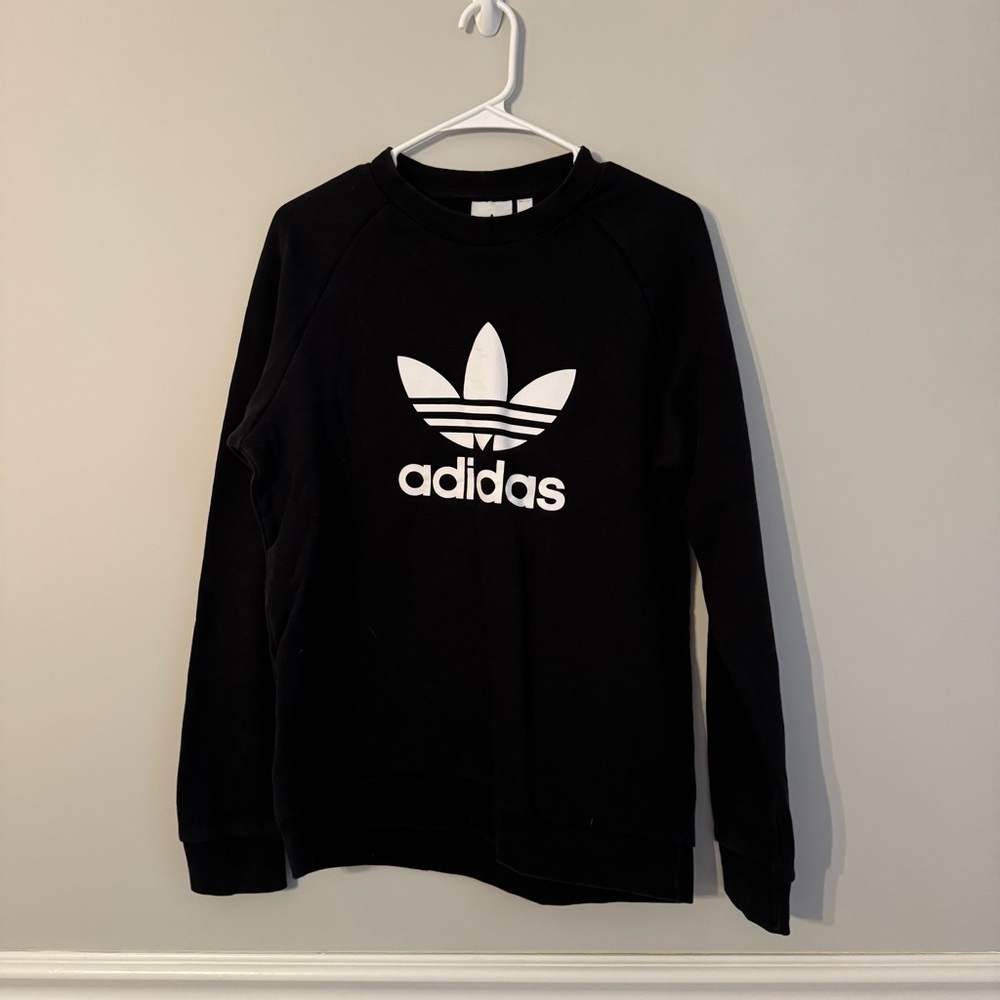 adidas Black Sweatshirt with White Logo (A2-26)‎